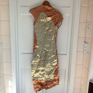 Proenza Schouler Assymetric Metallic Dress